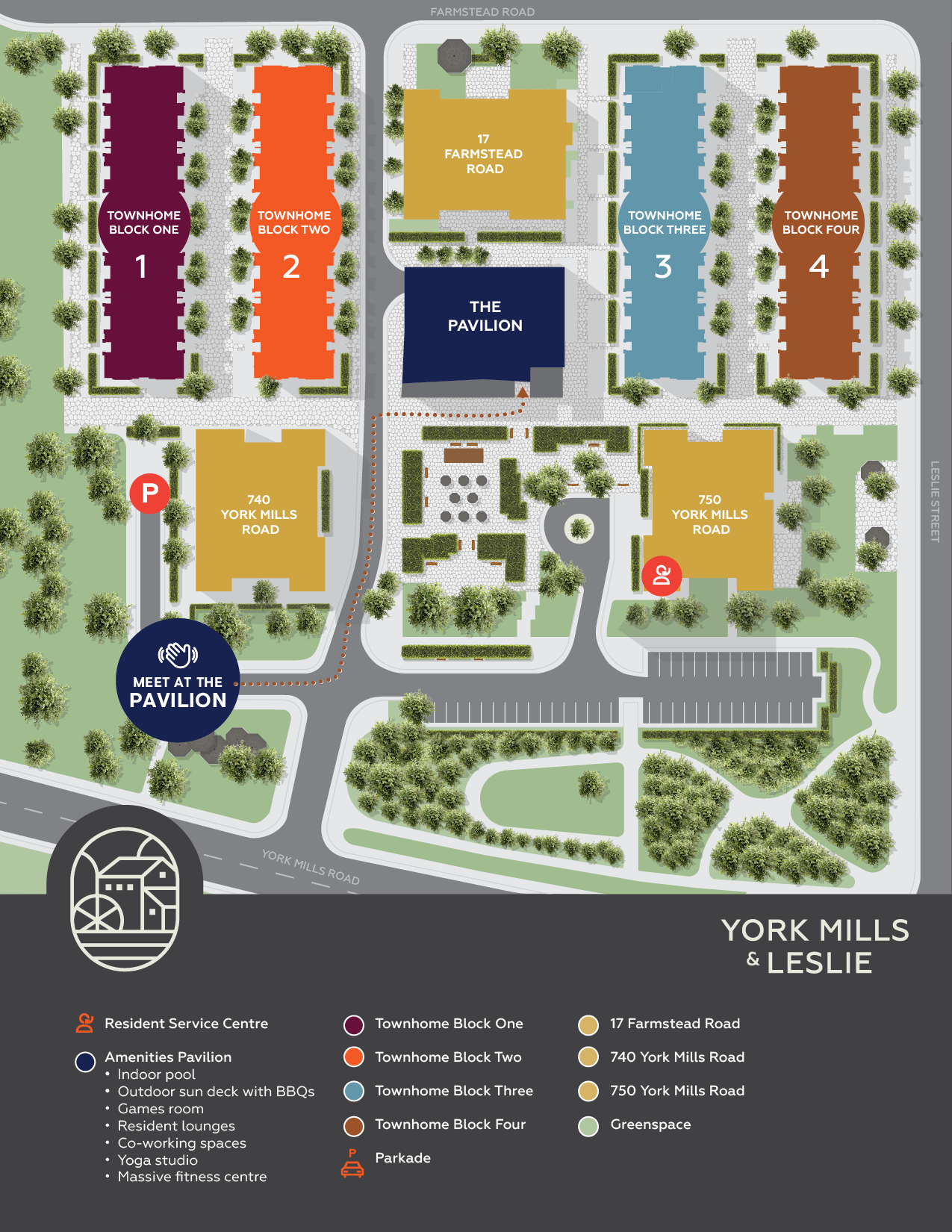 Meeting point at The Pavilion.